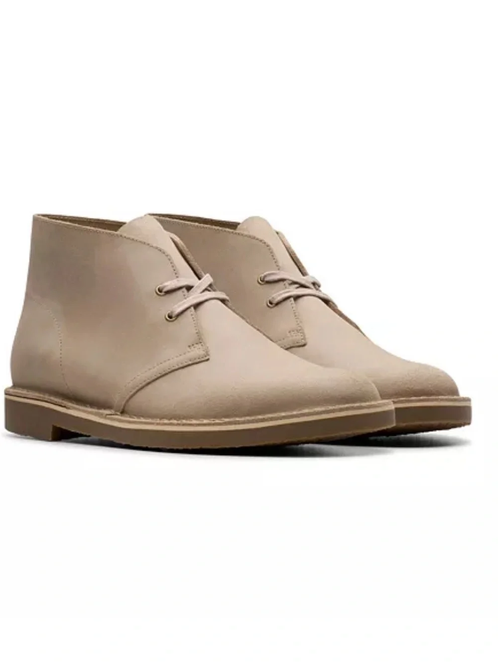 New Mens Clark’s Shepton Boots in Taupe Distressed Leather 11.5M